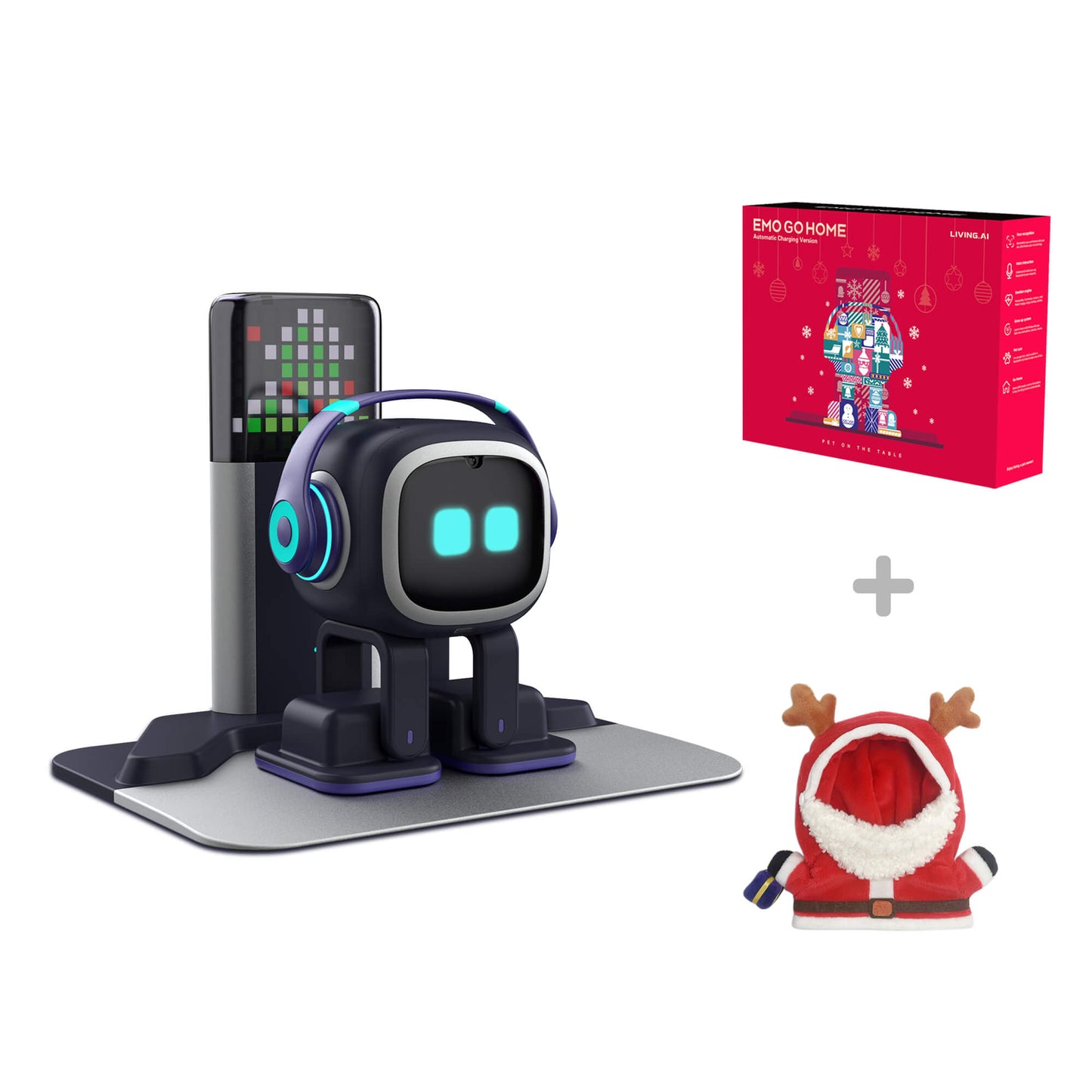 EMO Go Home Robot, AI desktopový maznáčik s nabíjacou dokovacou stanicou, Living.AI